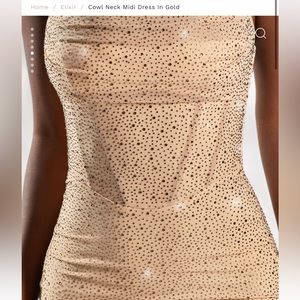 Oh Polly | Dresses | Oh Polly No Promises Dress Gold Midi Dress | Poshmark